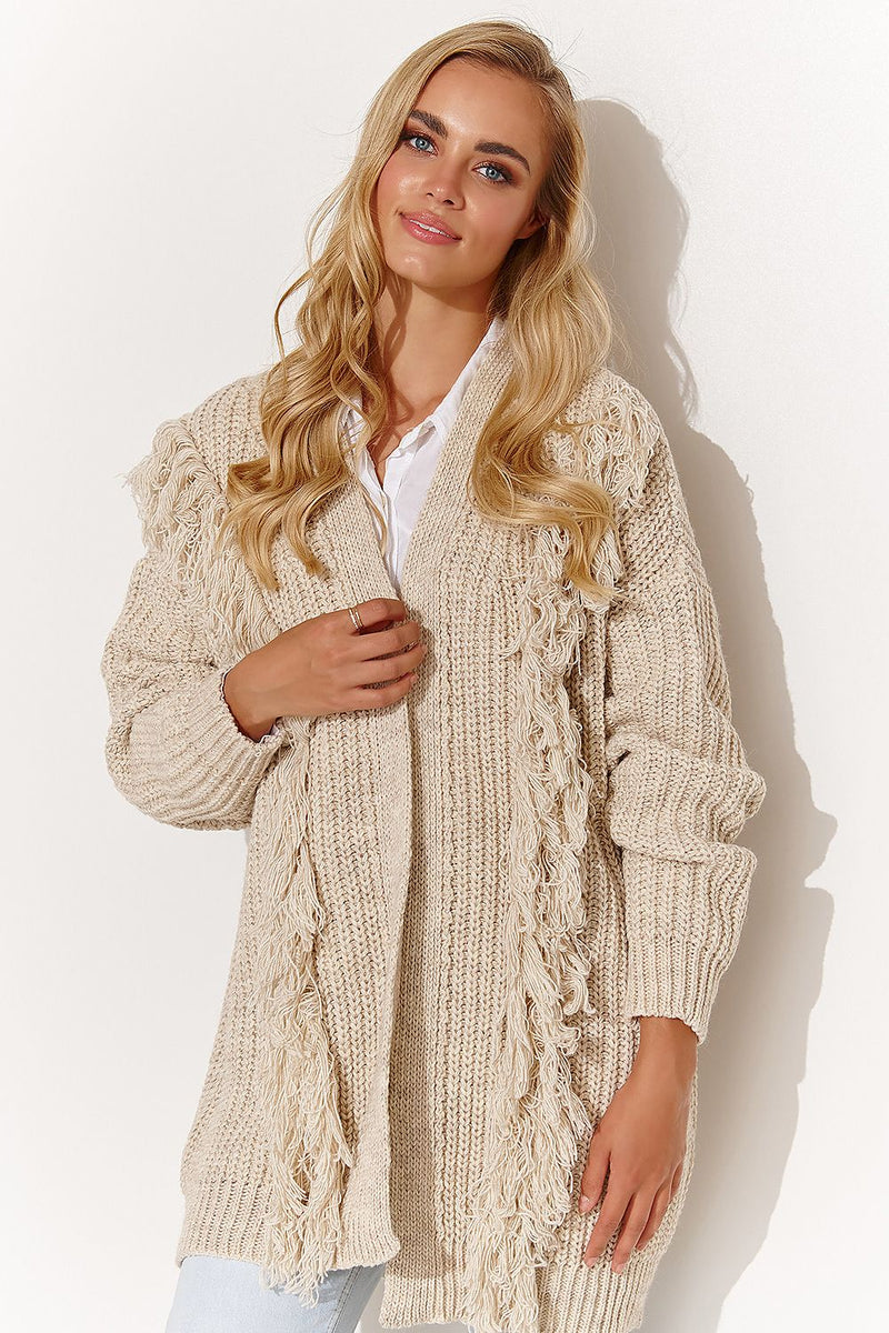 Cardigan model 185224 Makadamia