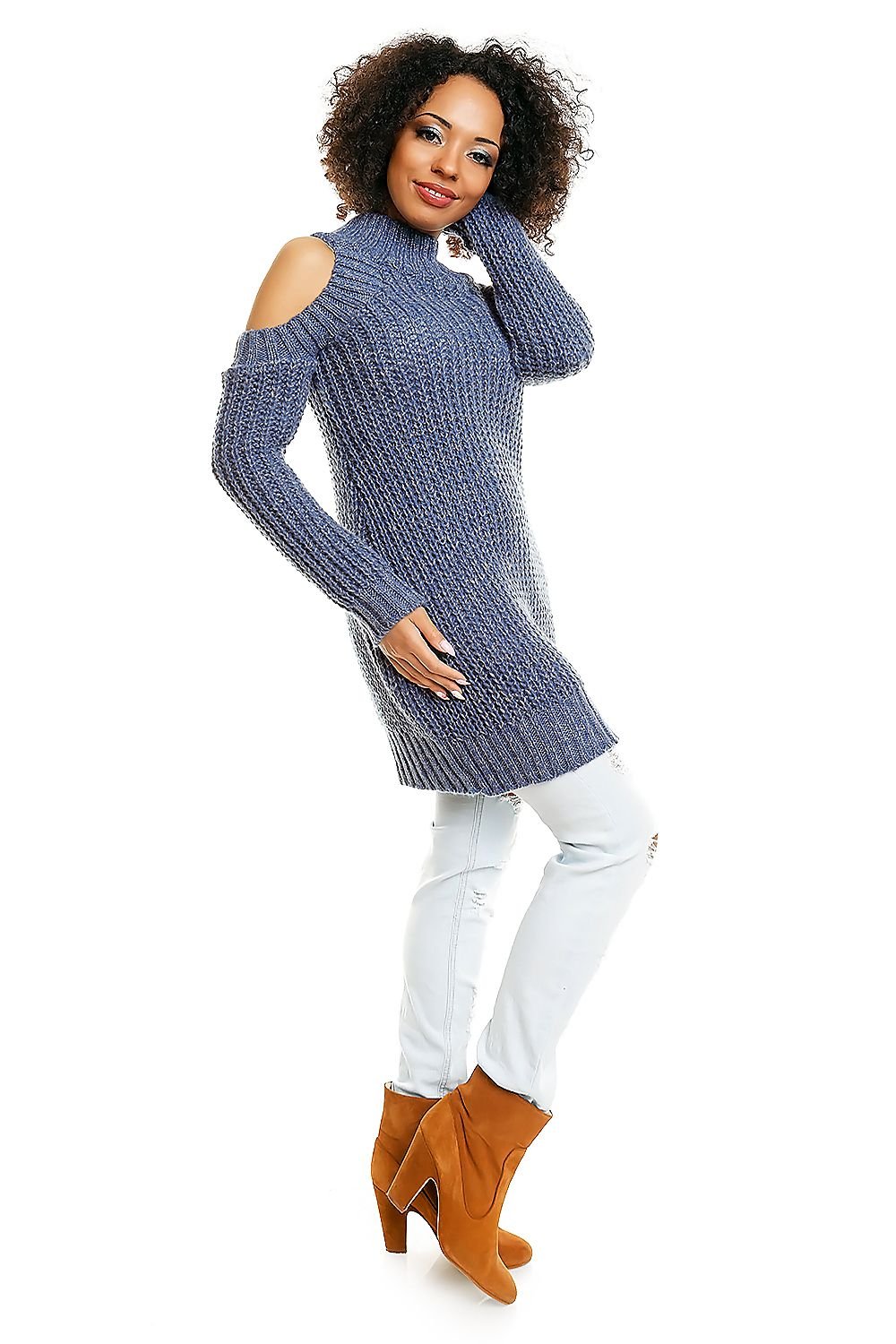 Hard-knitted jumper model 84345 PeeKaBoo