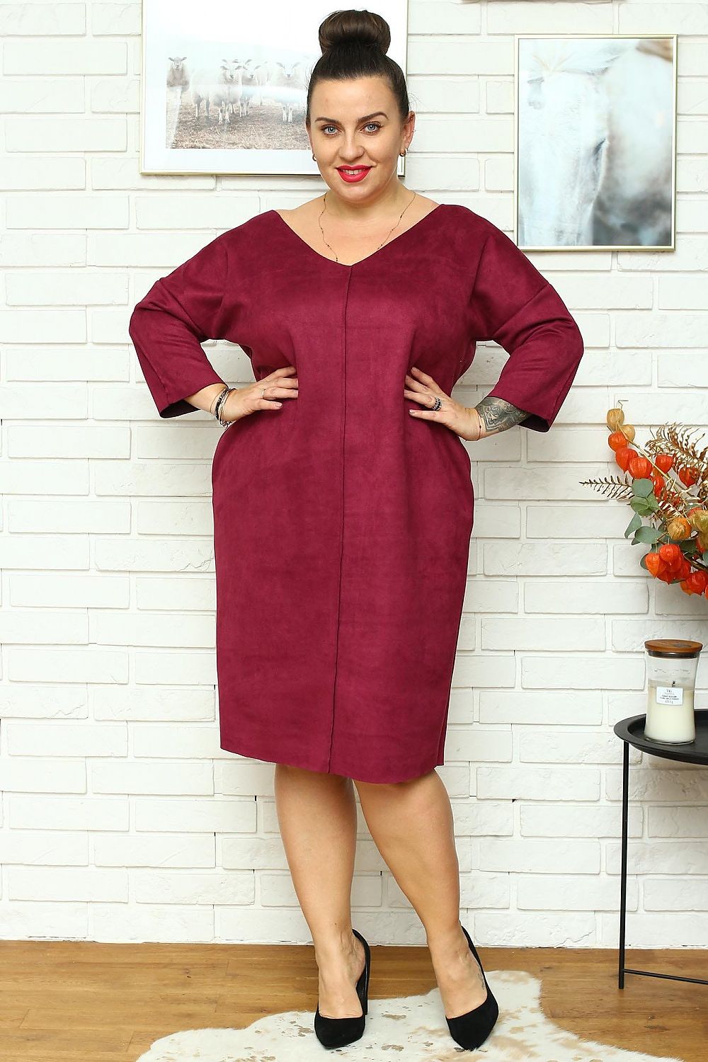 Plus size dress model 175219 Karko